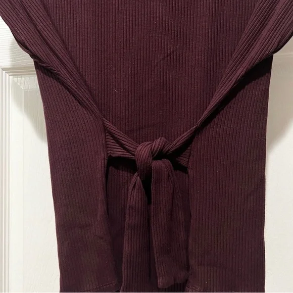 Express | Front Tie Ribbed Top | size XS - Picture 4 of 4
